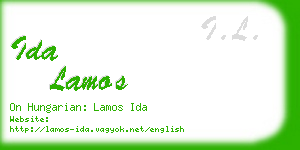 ida lamos business card